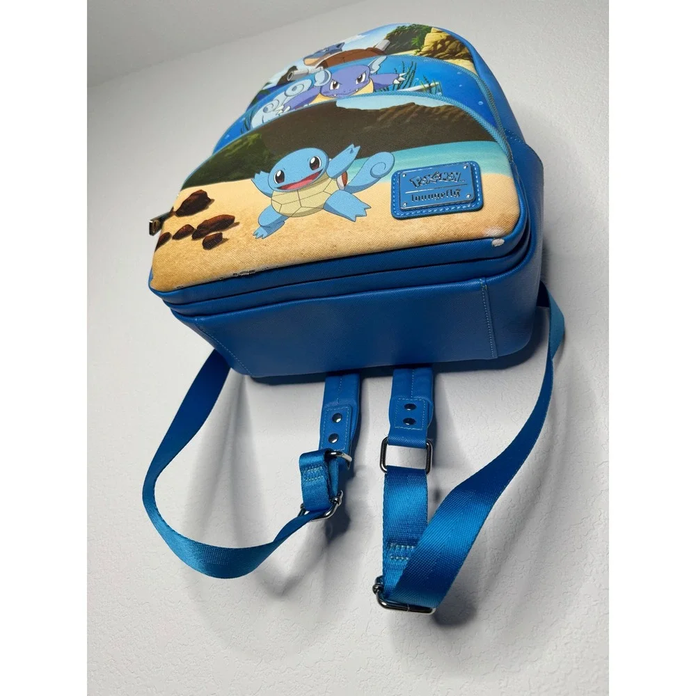 Loungefly Pokemon Squirtle Wartortle Blastoise Evolution Mini‎ Backpack Blue